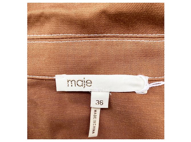 Combinaison Utility Maje en Lyocell Rust Orange - vue 9