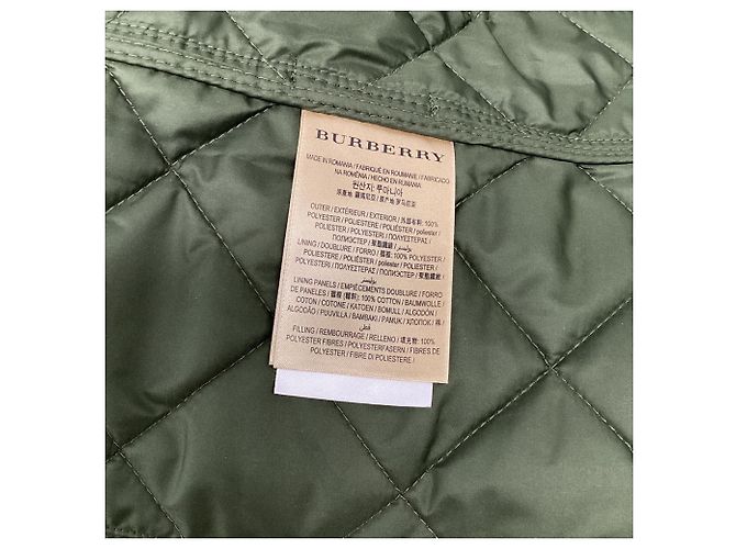 Casaco acolchoado Burberry em poliéster verde Verde oliva - vista 5