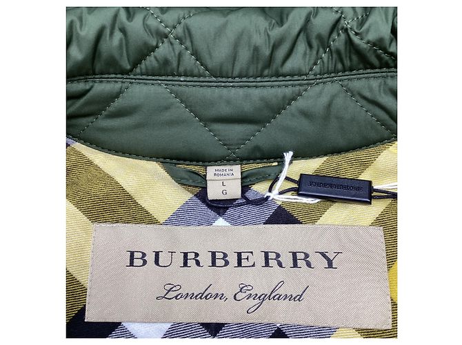 Casaco acolchoado Burberry em poliéster verde Verde oliva - vista 6