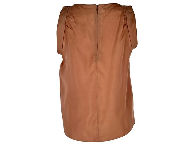Top senza maniche colorblock Marni in seta multicolore - vista 3