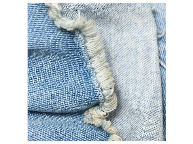 Chaqueta vaquera MSGM con volantes y efecto desgastado en algodón azul - vista 9