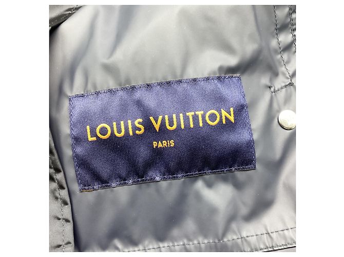 Giacca Blouson con cappuccio Rain Staples Edition Louis Vuitton in nylon nero - vista 8