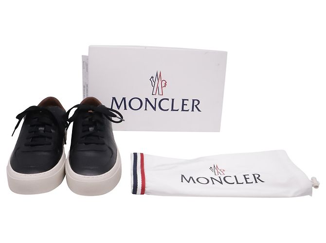 Zapatillas bajas Moncler en piel negra Negro - vista 6