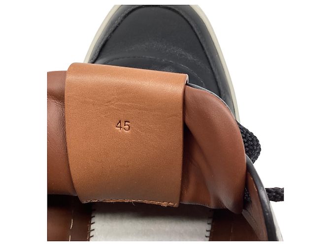 Zapatillas bajas Moncler en piel negra Negro - vista 9