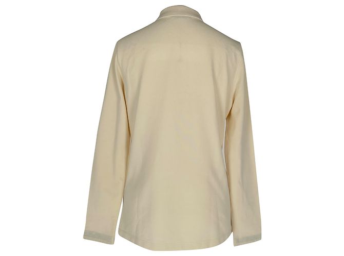 Polo Burberry Zulia Sleeve em algodão marfim Branco Cru - vista 3