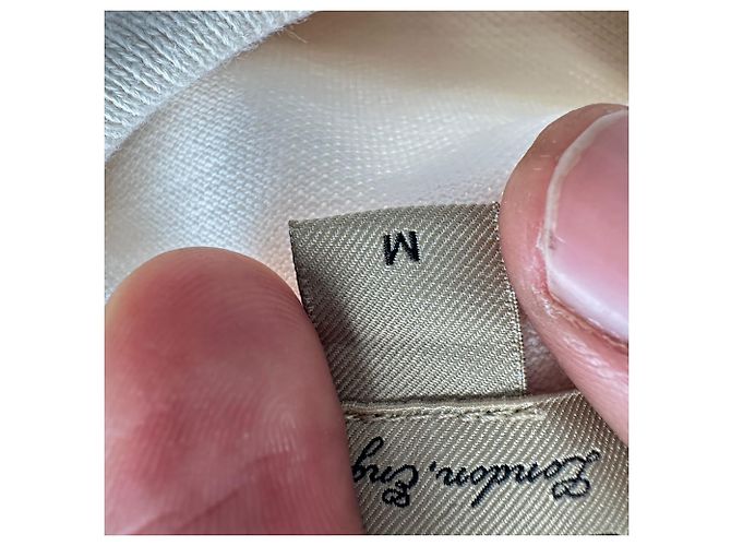 Polo Burberry Zulia Sleeve em algodão marfim Branco Cru - vista 6