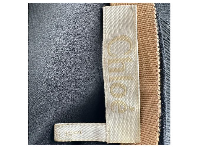 Falda maxi con volantes y capas Chloé en algodón negro - vista 8