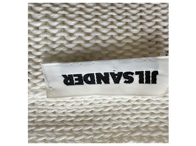 Jil Sander Strickcardigan mit Knöpfen aus weißer Wolle Roh - Ansicht 4