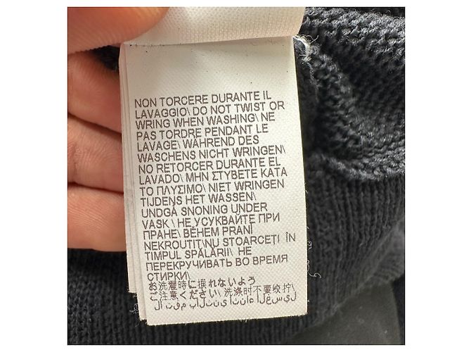 Brunello Cucinelli leichte Strickjacke aus schwarzer Baumwolle - Ansicht 10