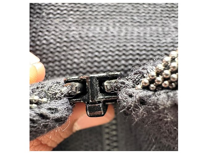 Brunello Cucinelli leichte Strickjacke aus schwarzer Baumwolle - Ansicht 5