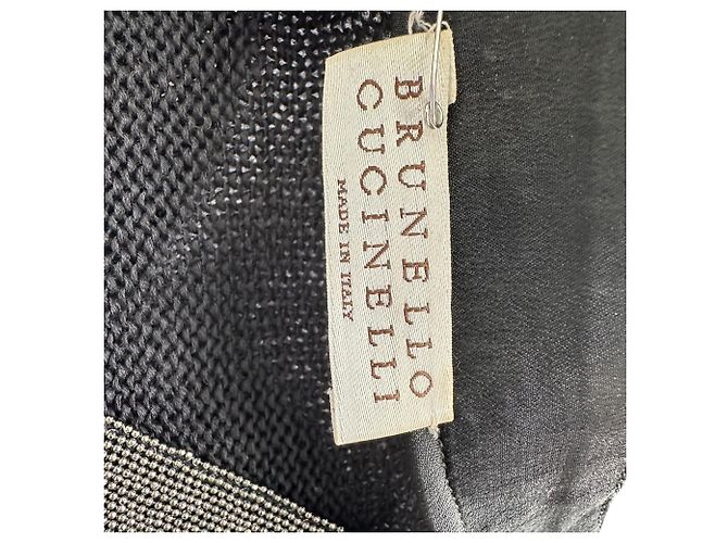 Brunello Cucinelli leichte Strickjacke aus schwarzer Baumwolle - Ansicht 7