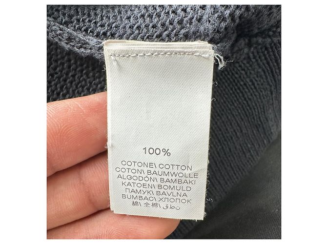 Brunello Cucinelli leichte Strickjacke aus schwarzer Baumwolle - Ansicht 8