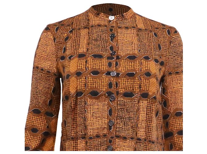 Abito camicia midi stampato Burberry Brit Irenie in cotone marrone - vista 2