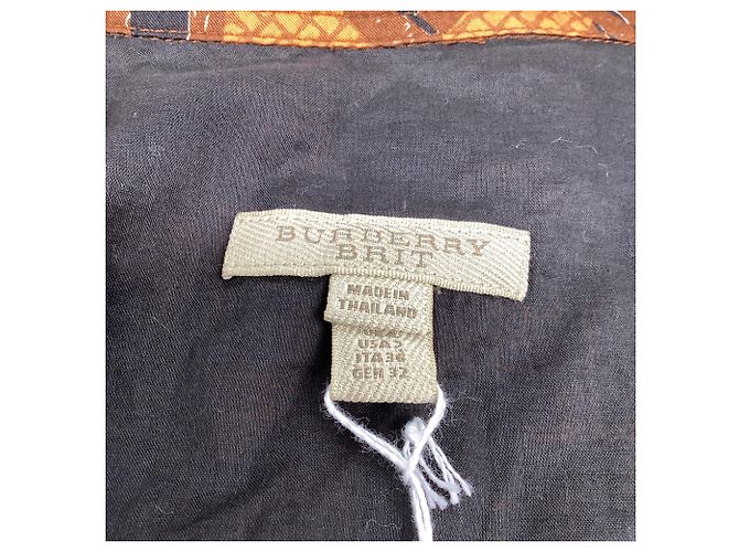 Abito camicia midi stampato Burberry Brit Irenie in cotone marrone - vista 6