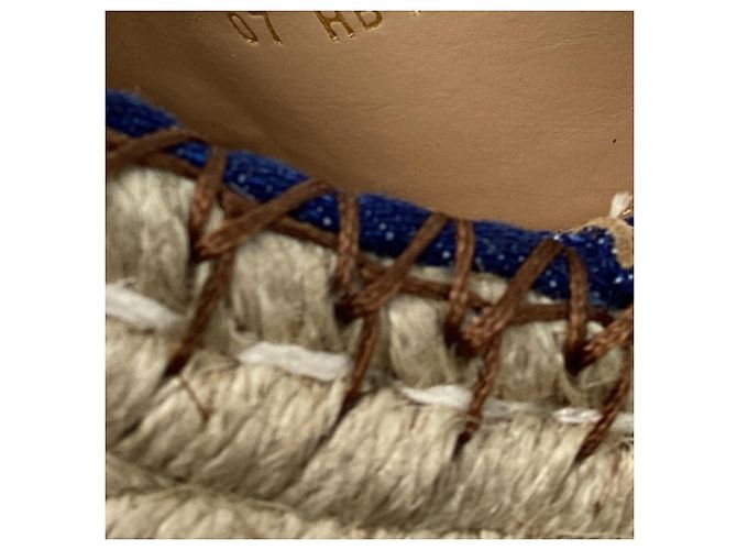 Sandali platform Valentino Garavani Rockstud in denim di cotone blu - vista 7