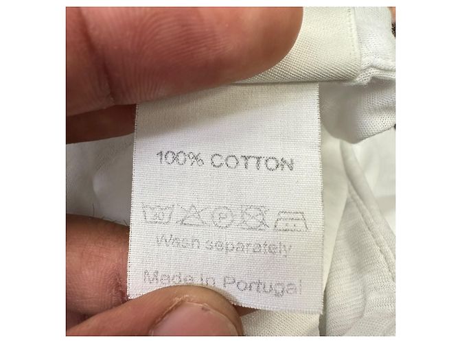 Polo de manga curta Dries Van Noten em algodão marfim Branco Cru - vista 5