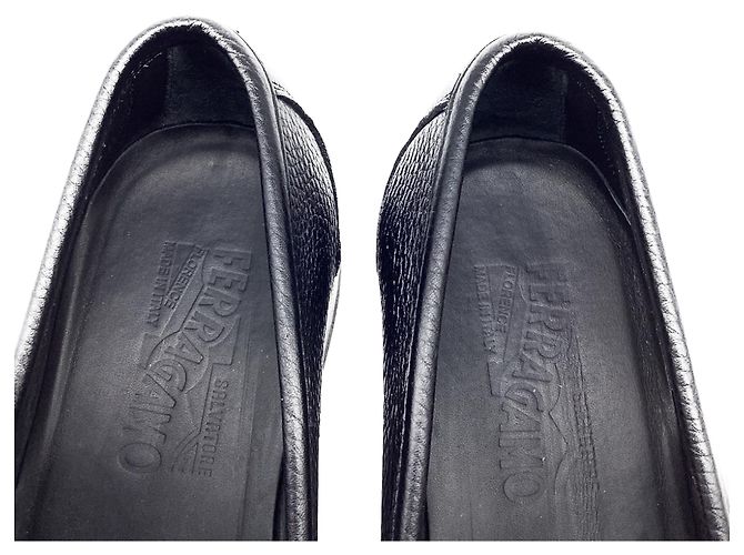 Mocassini Salvatore Ferragamo Grandioso Gancini Bit in pelle nera Nero - vista 10