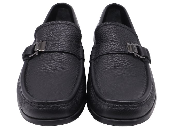 Mocassini Salvatore Ferragamo Grandioso Gancini Bit in pelle nera Nero - vista 2