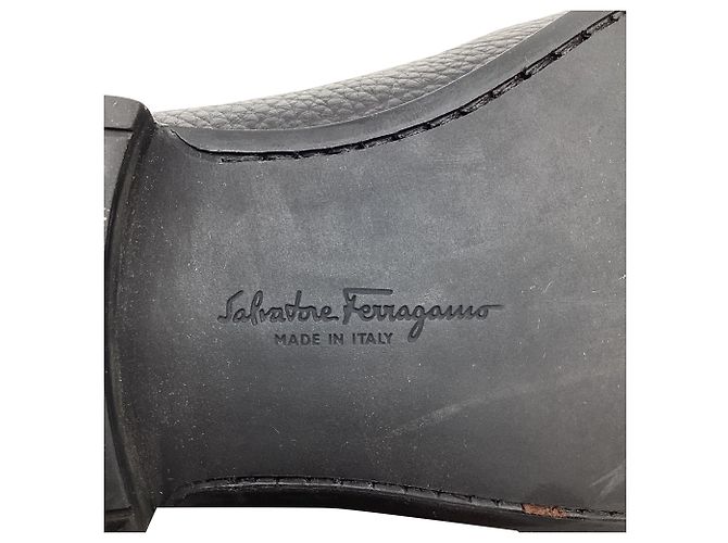 Mocassini Salvatore Ferragamo Grandioso Gancini Bit in pelle nera Nero - vista 7