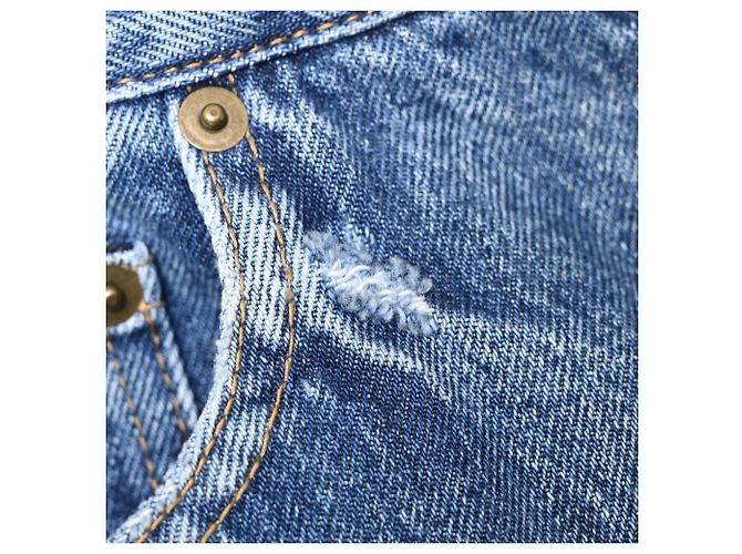 Autre Marque  Saint Laurent Slim-Fit Jeans in Blue Cotton - view 12