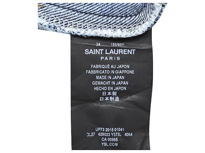 Autre Marque  Saint Laurent Slim-Fit Jeans in Blue Cotton - view 5