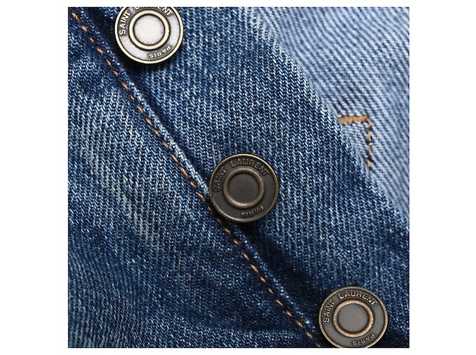 Autre Marque  Saint Laurent Slim-Fit Jeans in Blue Cotton - view 8