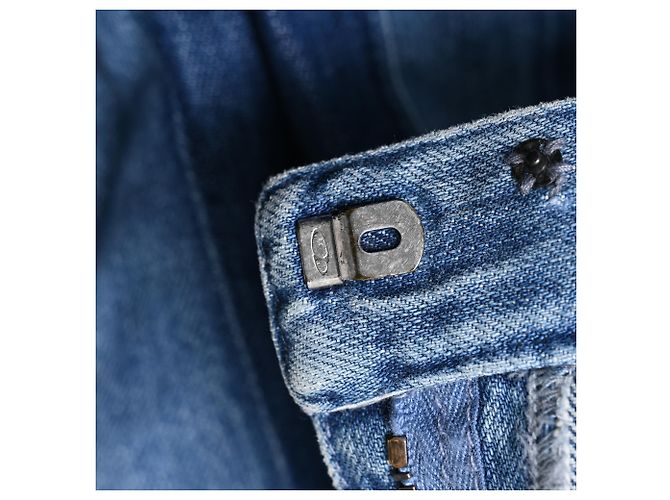 Gonna midi plissettata in denim blu di cotone Joseph - vista 8