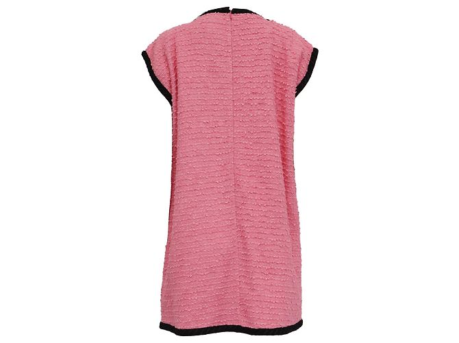 Mini abito Gucci ricamato in tweed rosa - vista 5