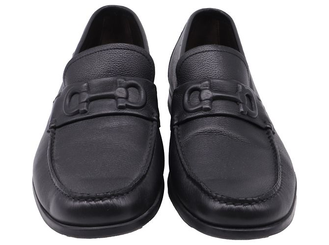 Salvatore Ferragamo Mocassini Ferragamo Gancini in pelle nera Nero - vista 2