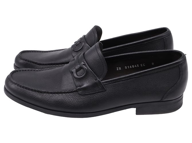 Salvatore Ferragamo Mocassini Ferragamo Gancini in pelle nera Nero - vista 4