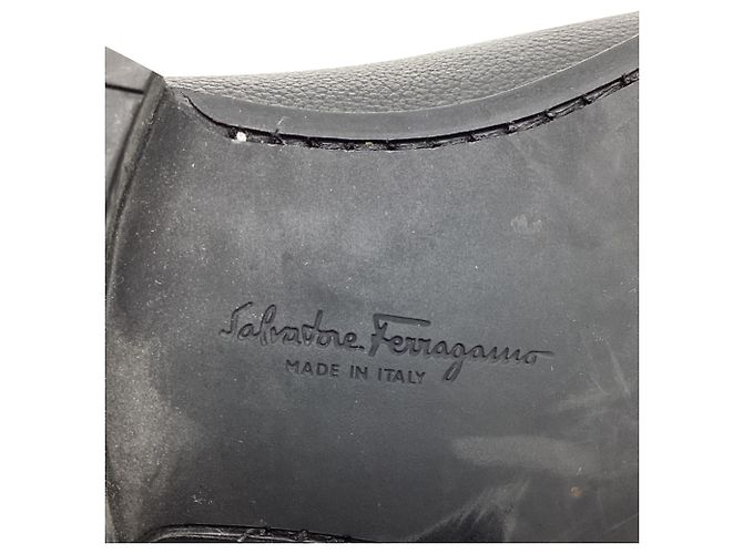 Salvatore Ferragamo Mocassini Ferragamo Gancini in pelle nera Nero - vista 6