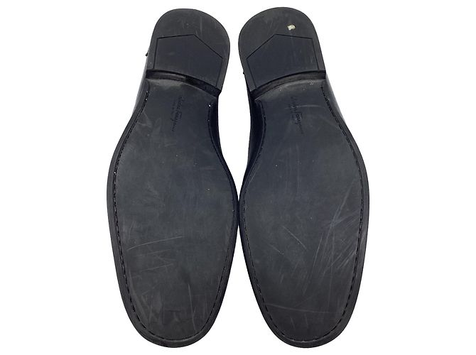 Salvatore Ferragamo Mocassini Ferragamo Gancini in pelle nera Nero - vista 7