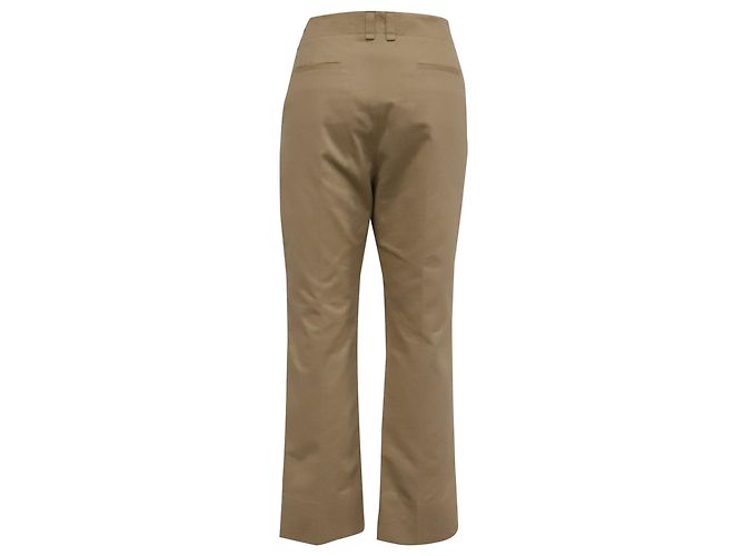 Autre Marque Saint Laurent gerade geschnittene Hose aus beiger Baumwolle - Ansicht 3