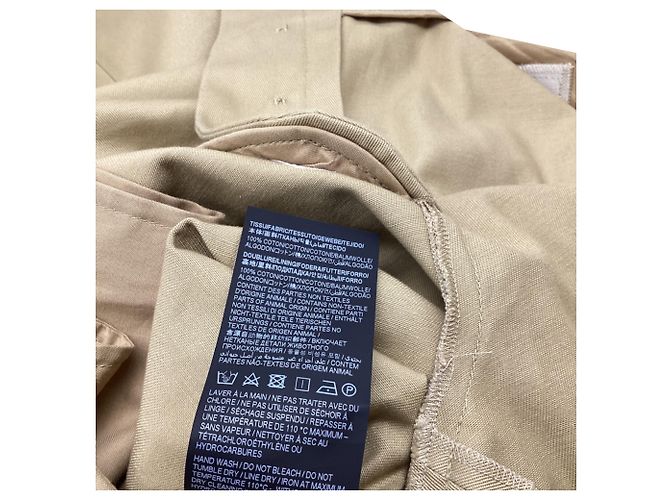 Autre Marque Saint Laurent gerade geschnittene Hose aus beiger Baumwolle - Ansicht 4