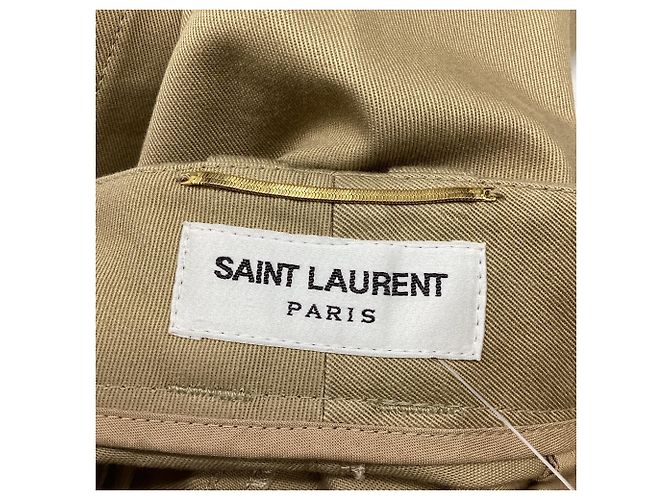 Autre Marque Saint Laurent gerade geschnittene Hose aus beiger Baumwolle - Ansicht 6