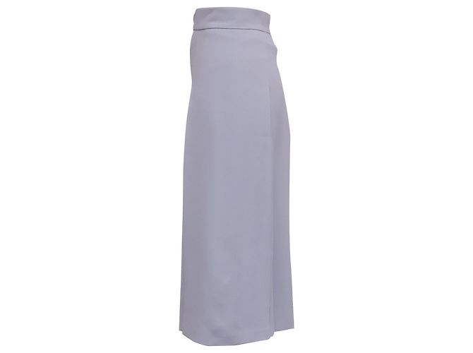 Saia midi plissada Dolce & Gabbana em viscose azul claro - vista 2