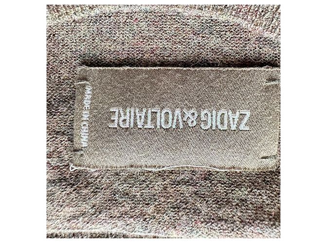 Zadig & Voltaire Kansas Patch Pullover aus braunem Kaschmir - Ansicht 4