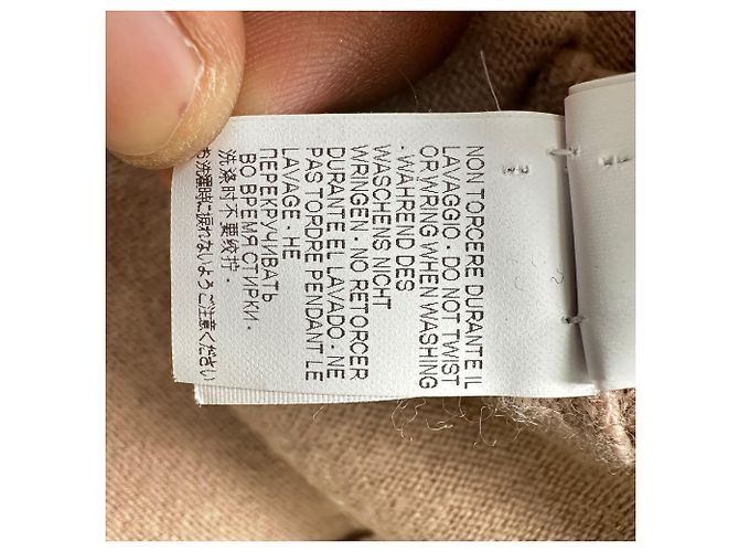Top de malha de luxo Brunello Cucinelli em cashmere Tan Marrom Bege - vista 9