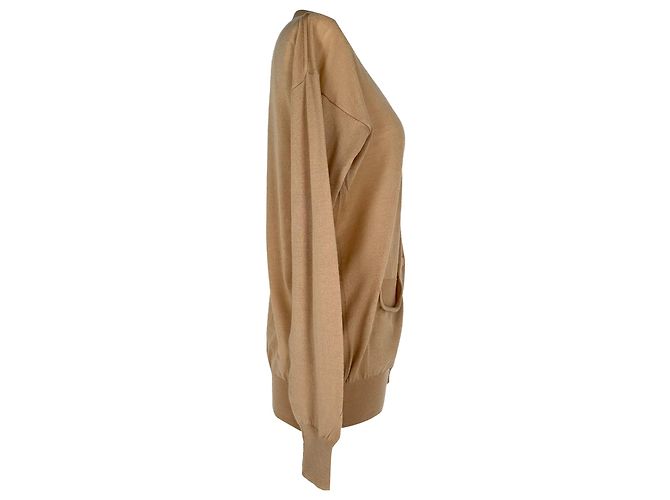 Stella Mc Cartney Cardigã abotoado Stella Mccartney em cashmere bege - vista 3