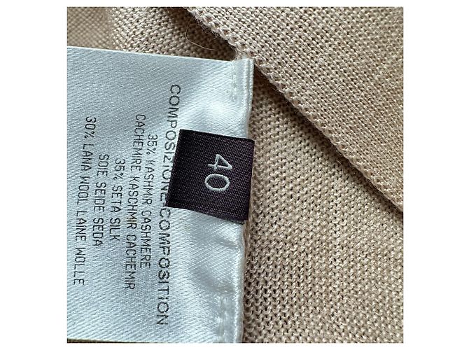 Stella Mc Cartney Cardigã abotoado Stella Mccartney em cashmere bege - vista 6