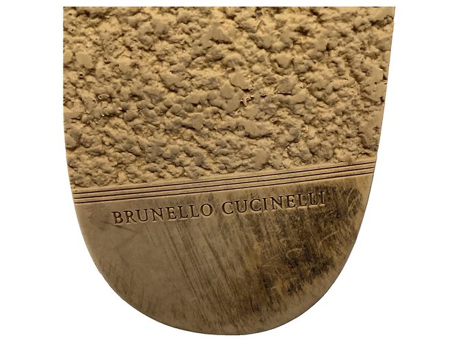 Espadrilles tressées Brunello Cucinelli en daim gris - vue 11
