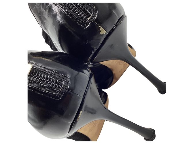 Stivaletti a punta Jimmy Choo in camoscio nero - vista 11