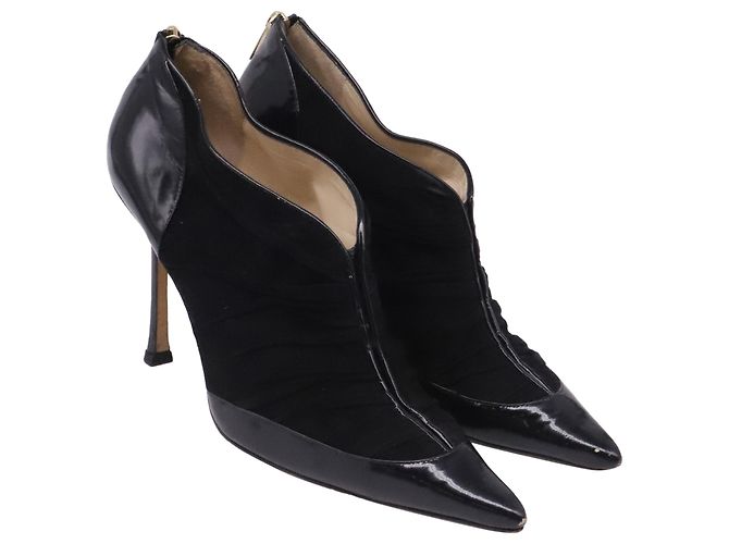 Stivaletti a punta Jimmy Choo in camoscio nero - vista 3
