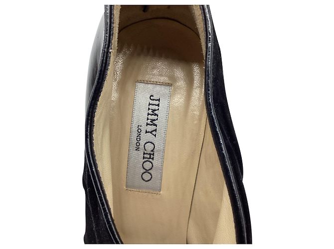 Stivaletti a punta Jimmy Choo in camoscio nero - vista 7