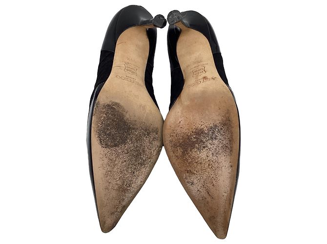 Stivaletti a punta Jimmy Choo in camoscio nero - vista 9