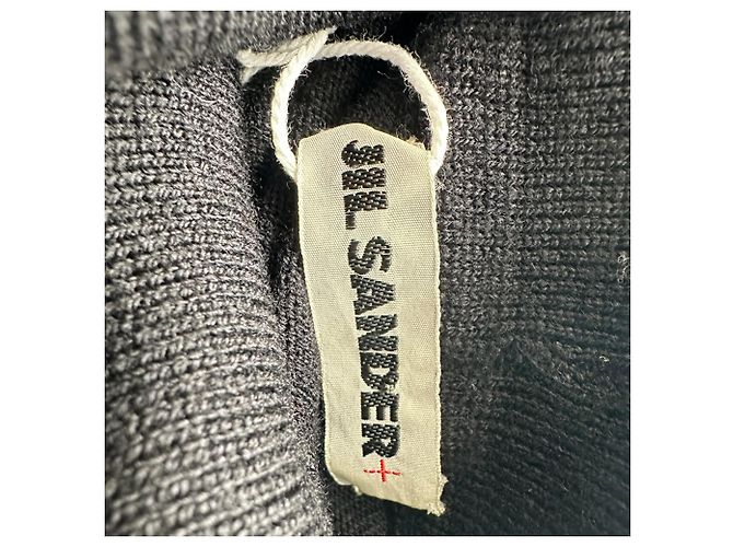 Jil Sander Rollkragen-Sweatshirt aus schwarzer Wolle - Ansicht 5