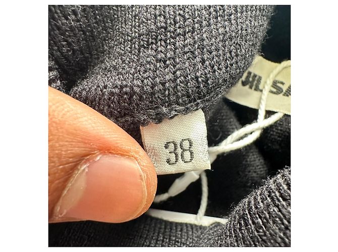 Jil Sander Rollkragen-Sweatshirt aus schwarzer Wolle - Ansicht 6