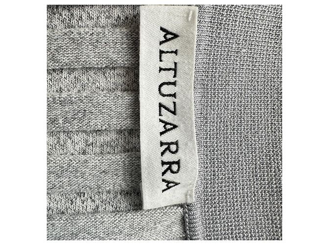 Altuzarra Rippstrick-Cardigan aus grauer Baumwolle - Ansicht 4