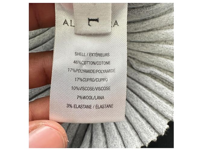 Altuzarra Rippstrick-Cardigan aus grauer Baumwolle - Ansicht 7