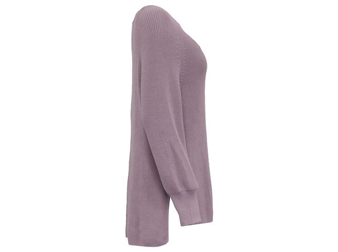 Pulôver de malha Max Mara em algodão roxo - vista 3